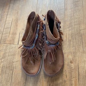 Free People Wonder Land Fringe Sandal | Size 37